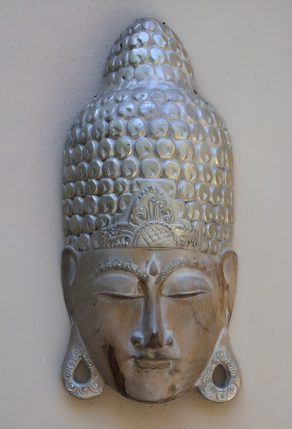 TPDE57023: Buddha-Kopf aus Holz