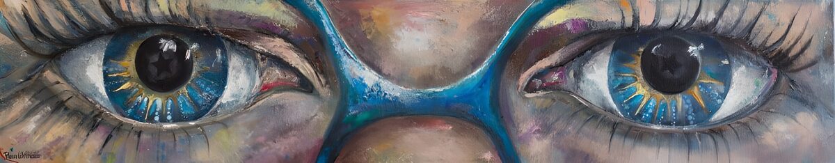 Augen mit tiefem Ausdruck und Farben