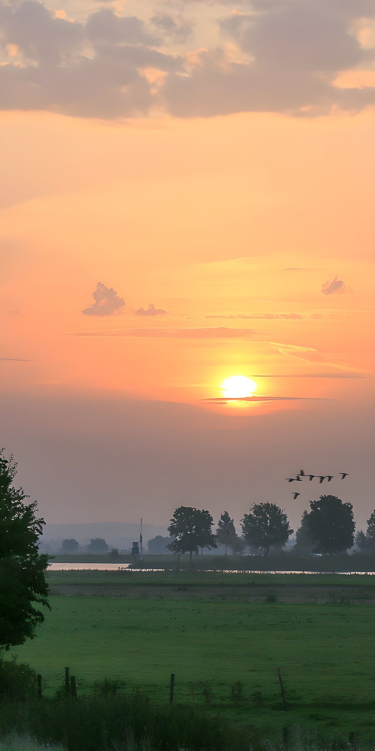TPDE86616: Sonnenuntergang über dem See