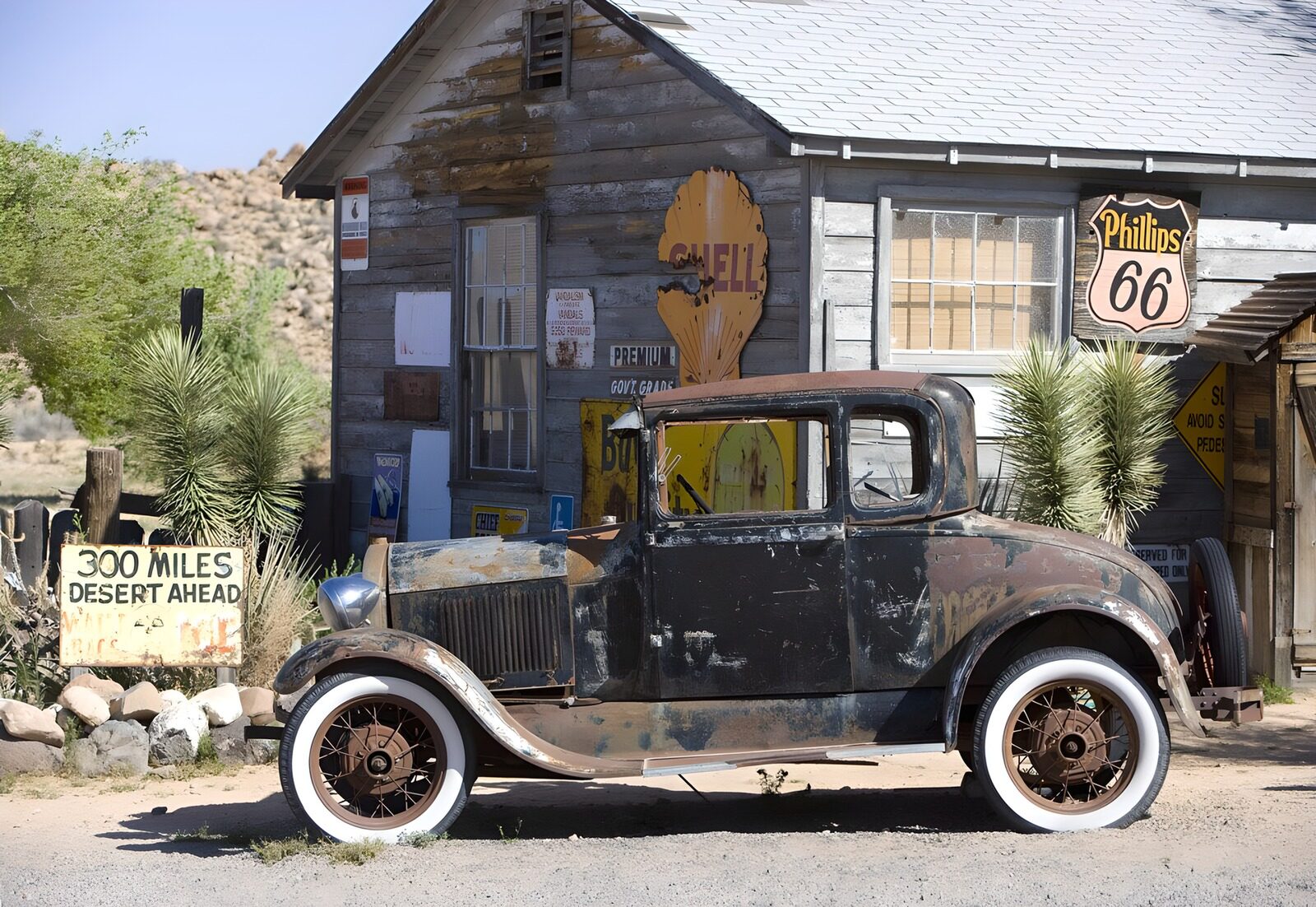 TPDE93088: alter Ford, eine Erinnering an die Route 66 von früher