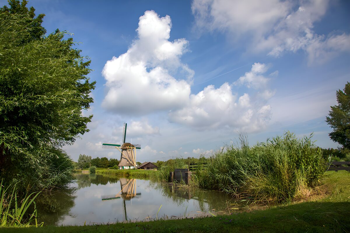 TPDE27979: Windmühle im idyllischen Landschaft
