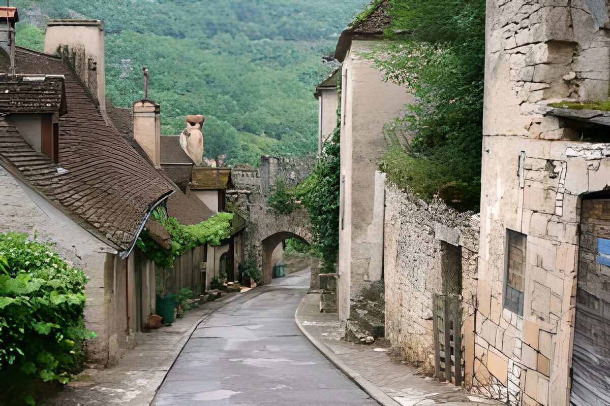 TPDE31701: mittelalterliche Gasse irgendwo in Frankreich (1)