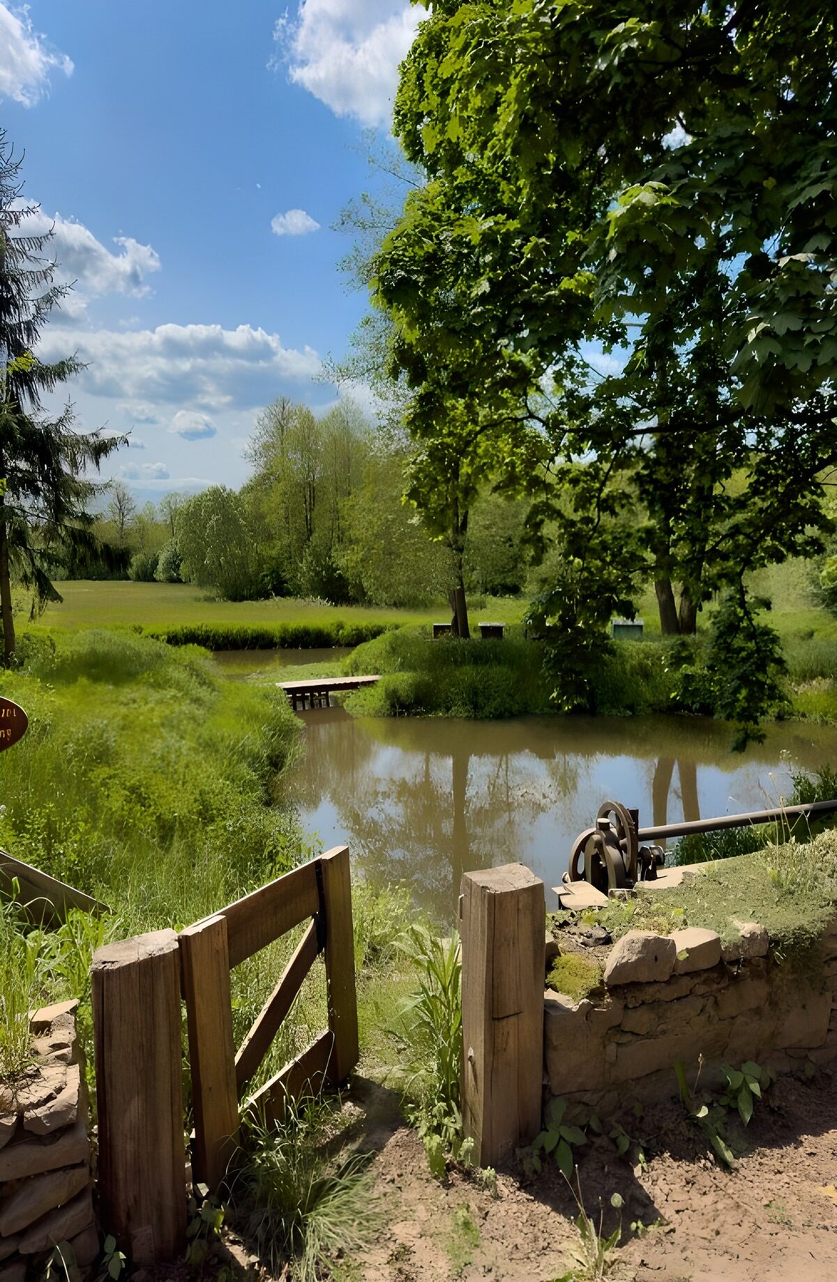TPDE29971: Idylle am Flussufer im Frühling