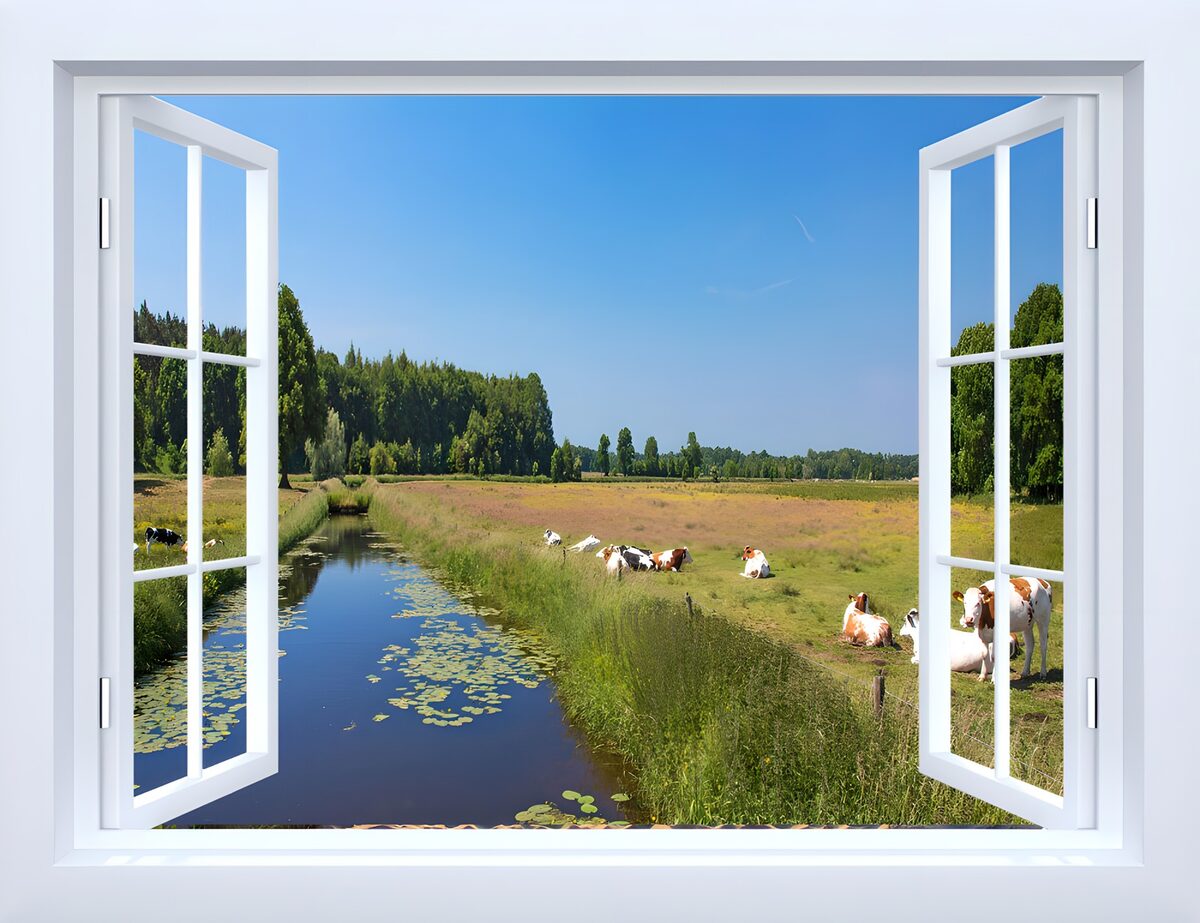 Ausblick auf die idyllische Landschaft