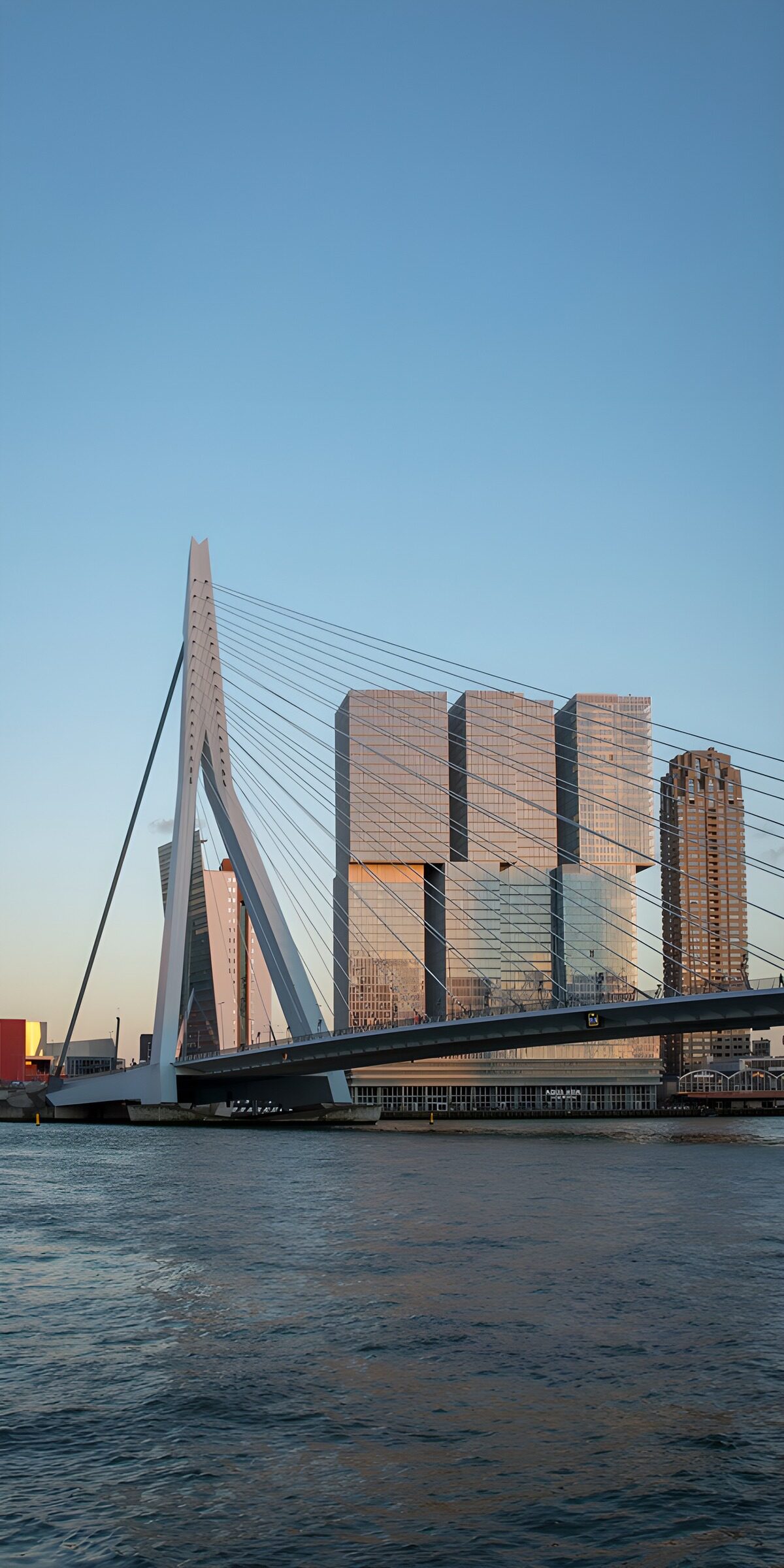 Brücke und moderne Architektur in Rotterdam