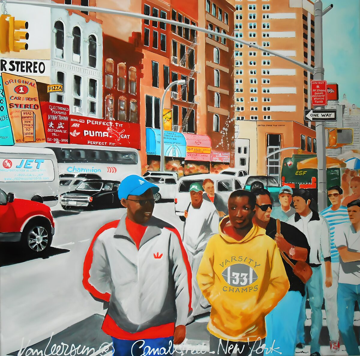Menschen auf der Canal Street in New York