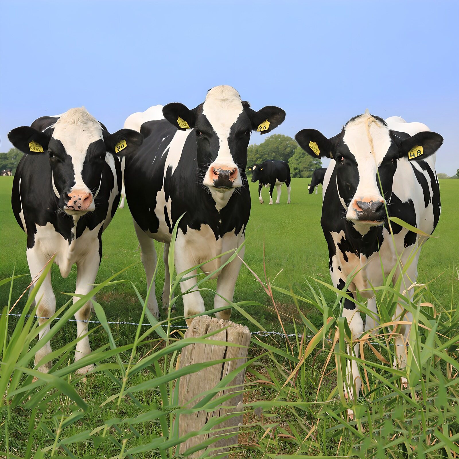 TPDE46642: Drei Kühe auf grüner Wiese