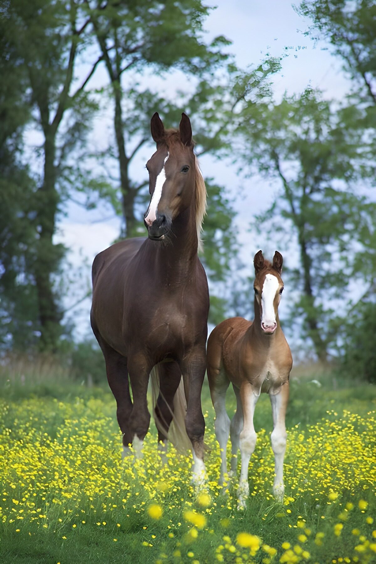 Pferd mit Fohlen
