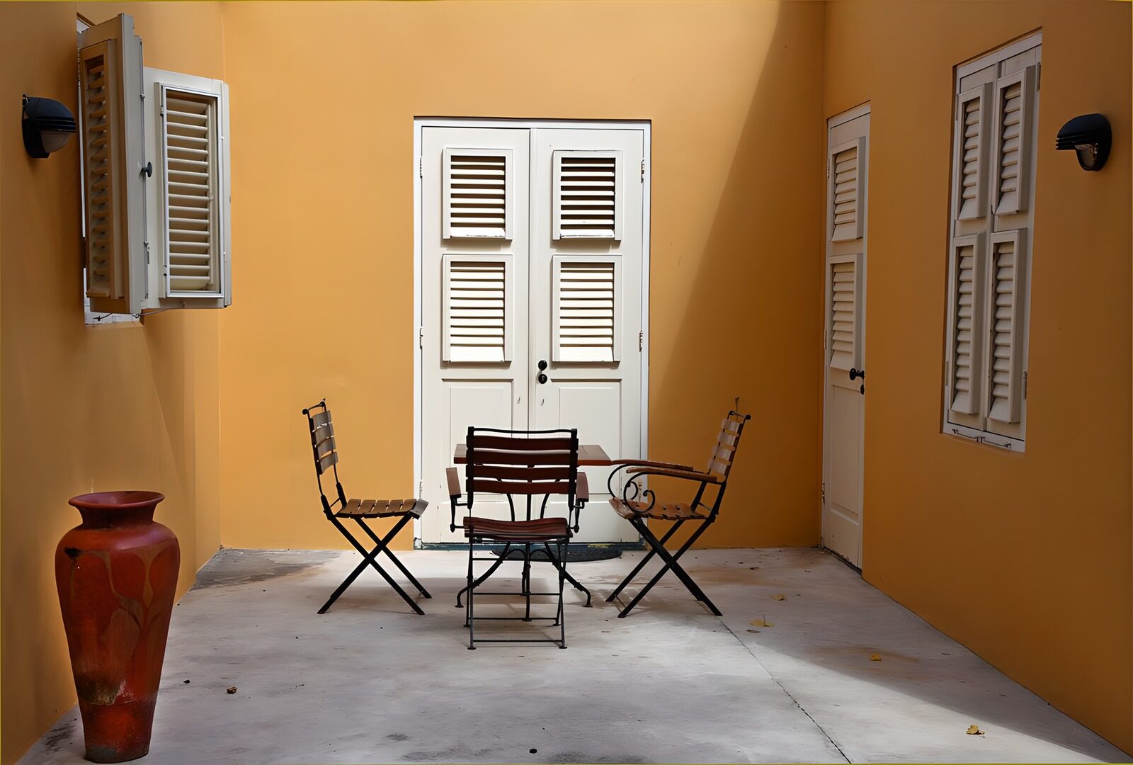TPDE36085: Patio einer italienischen Villa