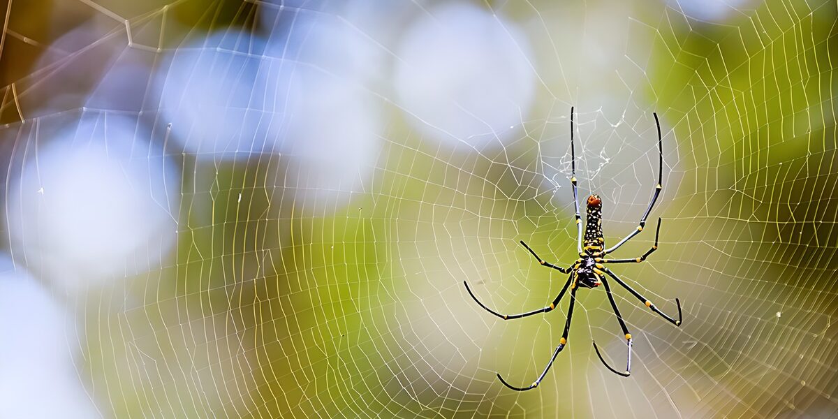 TPDE86849: eine Spinne mitten im Spinnennetz