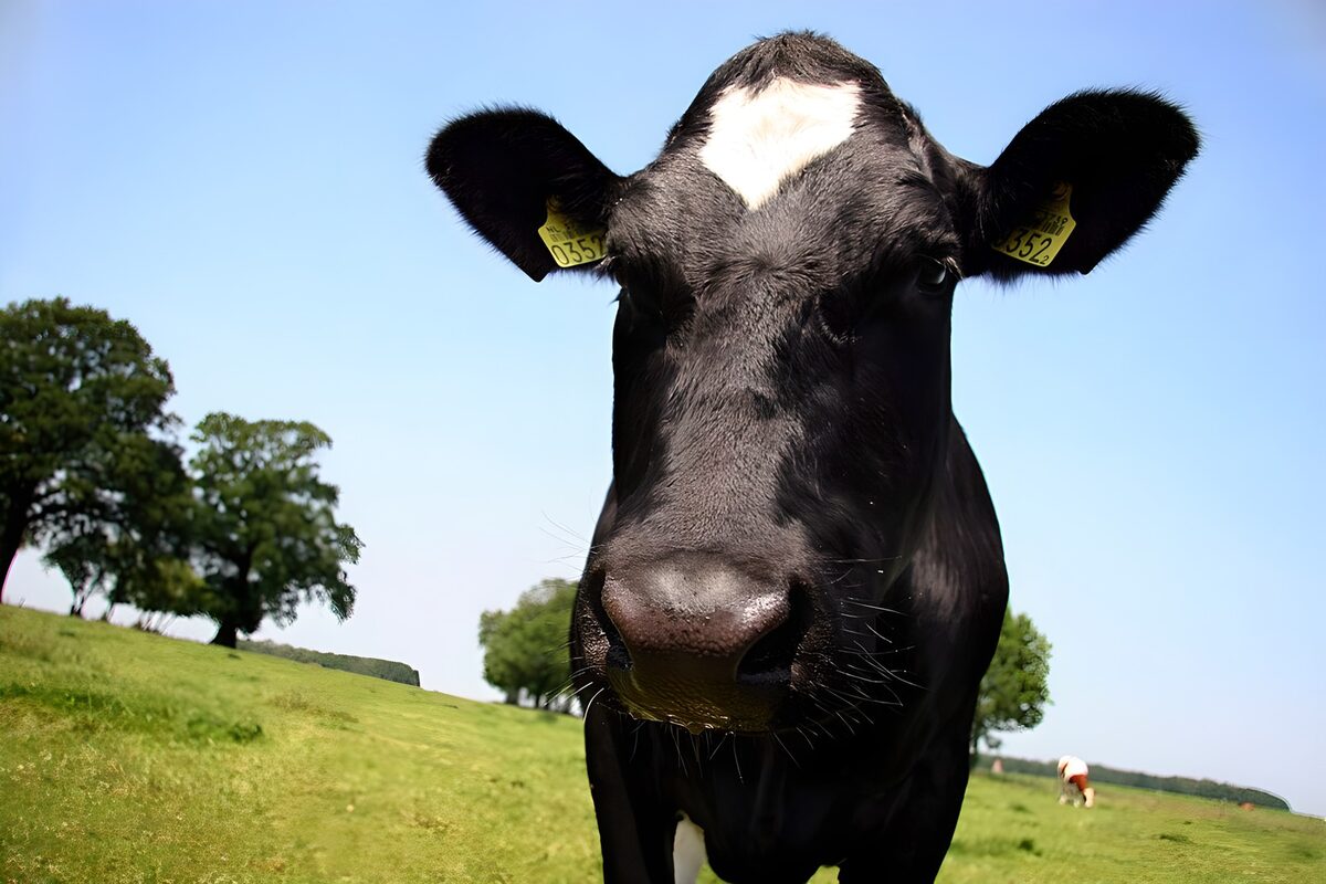 TPDE47951: Kalb blickt in eine Fotokamera