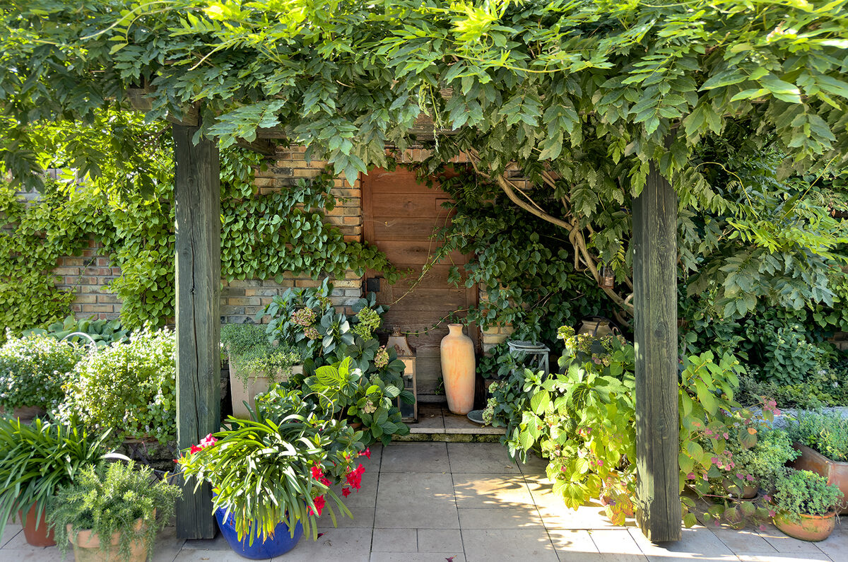 Verwunschene Gartenlaube