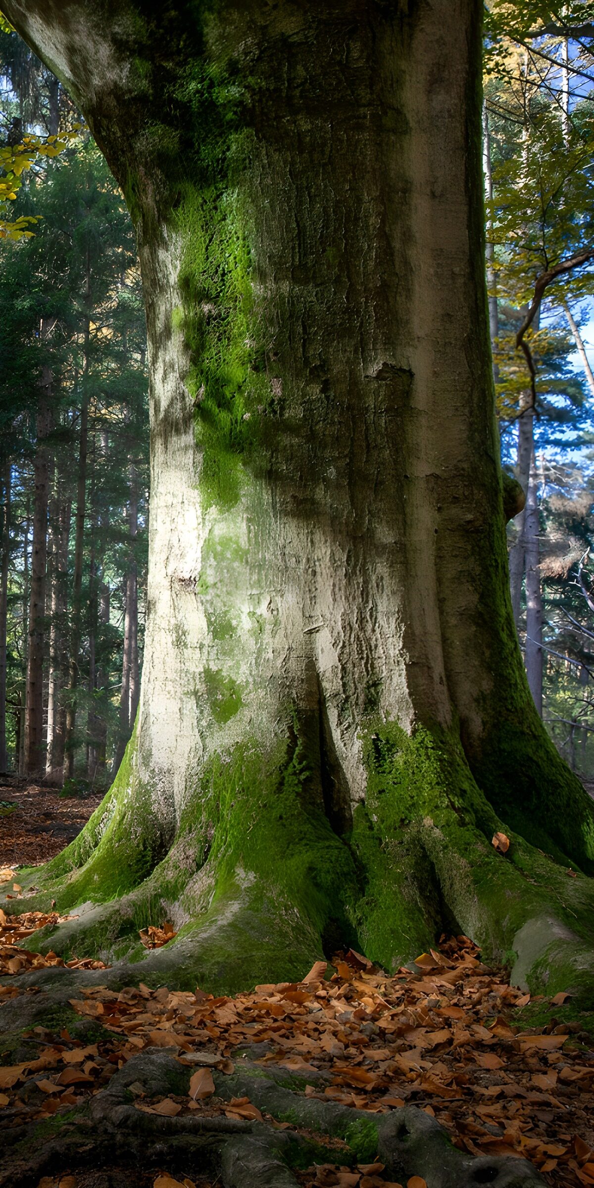 TPDE65276: Mächtiger Baum im herbstlichen Wald