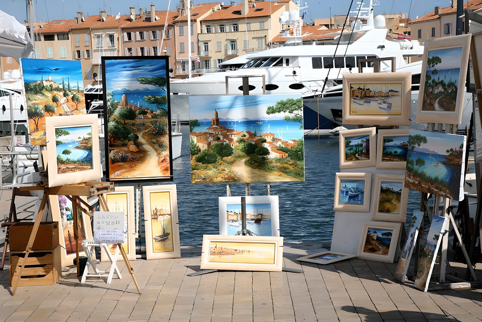 TPDE47411: ein Kunstmaler am Hafen