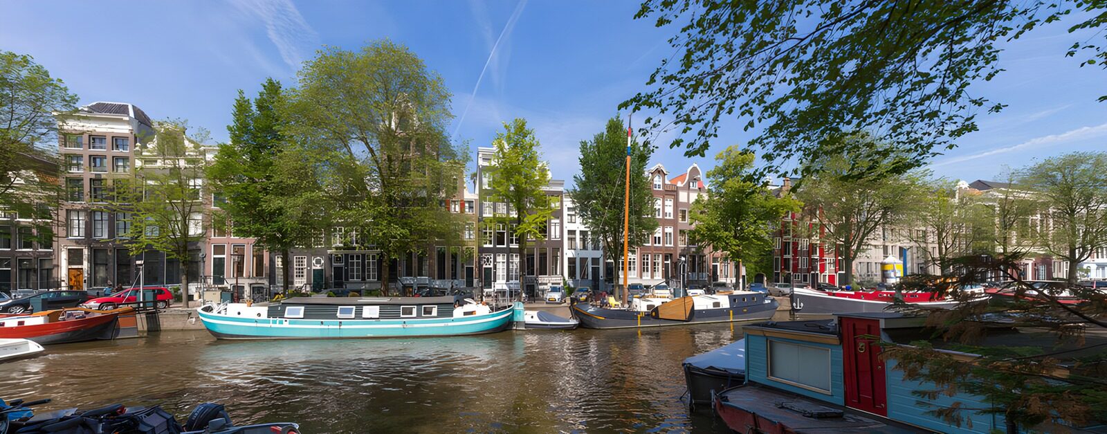 TPDE18105: Amsterdamer Grachten mit Hausbooten