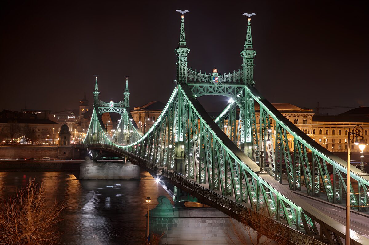 TPDE47365: Die Freiheitsbrücke bei Nacht