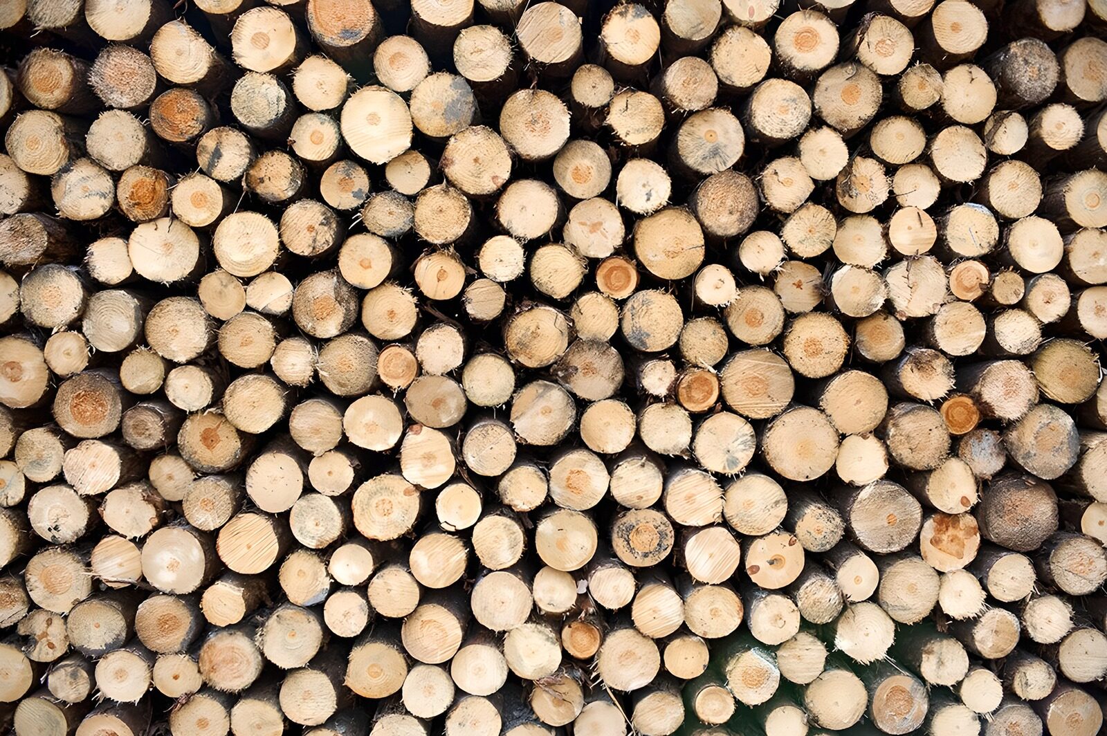 TPDE89440: gefälltes Holz gelagert für den Winter