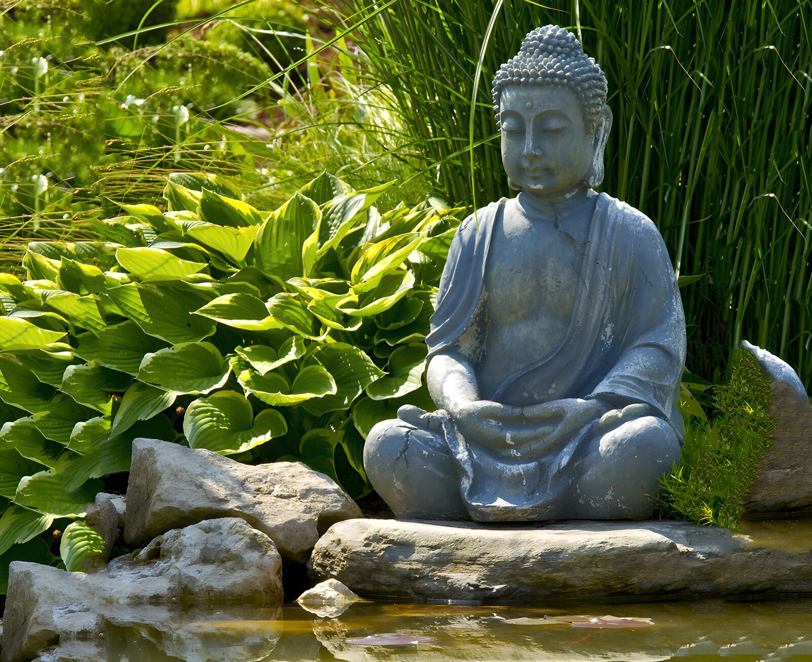TPDE42114: Buddha-Statue im Garten