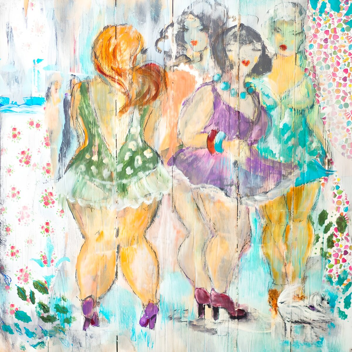 TPDE57783: Stilvolle Frauen in Farbe und Form