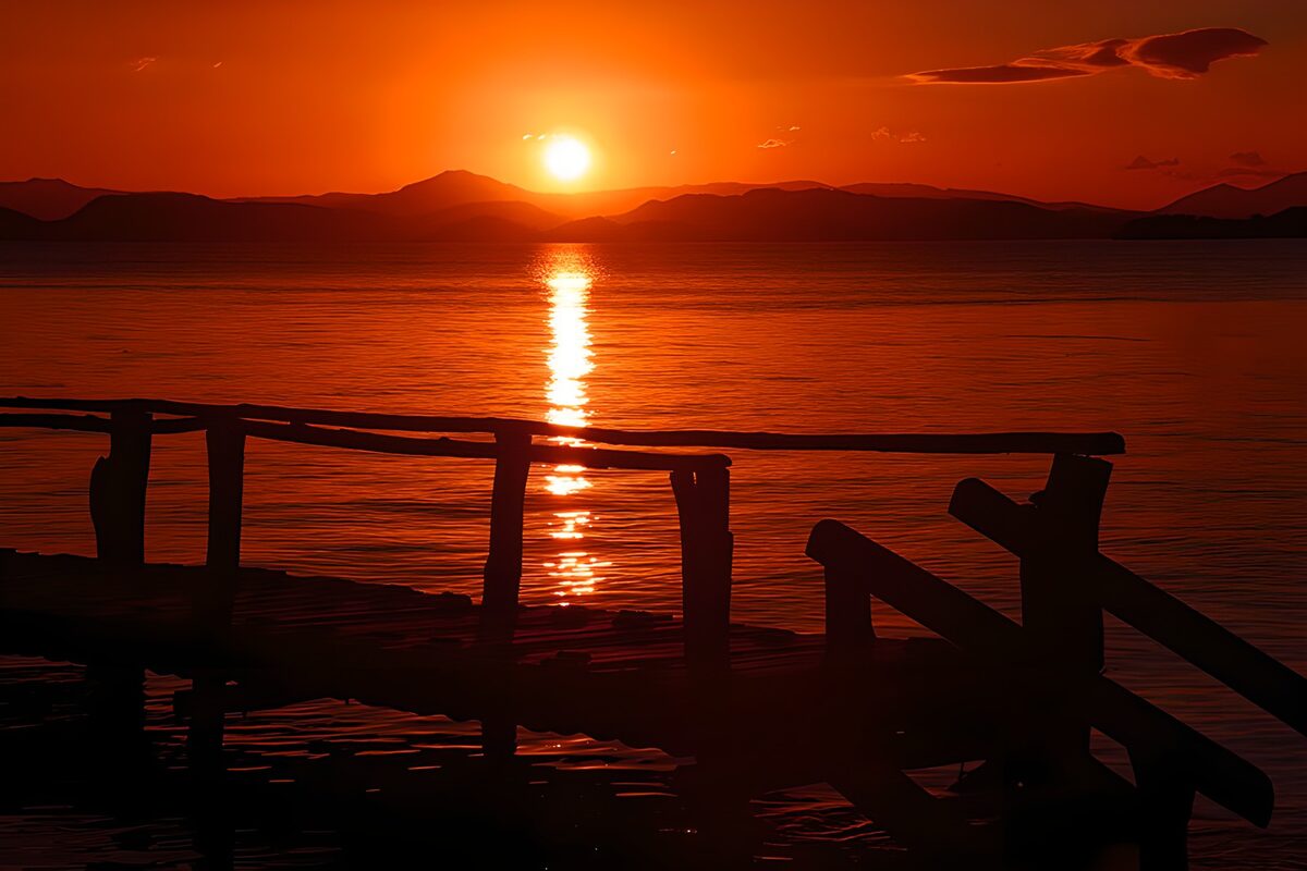 TPDE52765: Sonnenuntergang an einem See