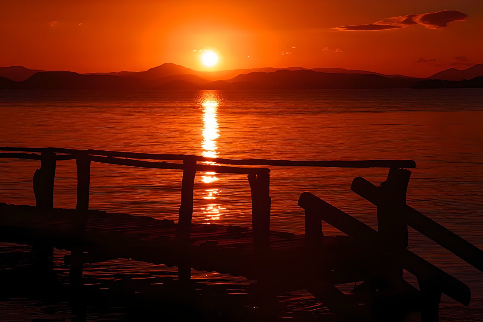 TPDE52765: Sonnenuntergang an einem See