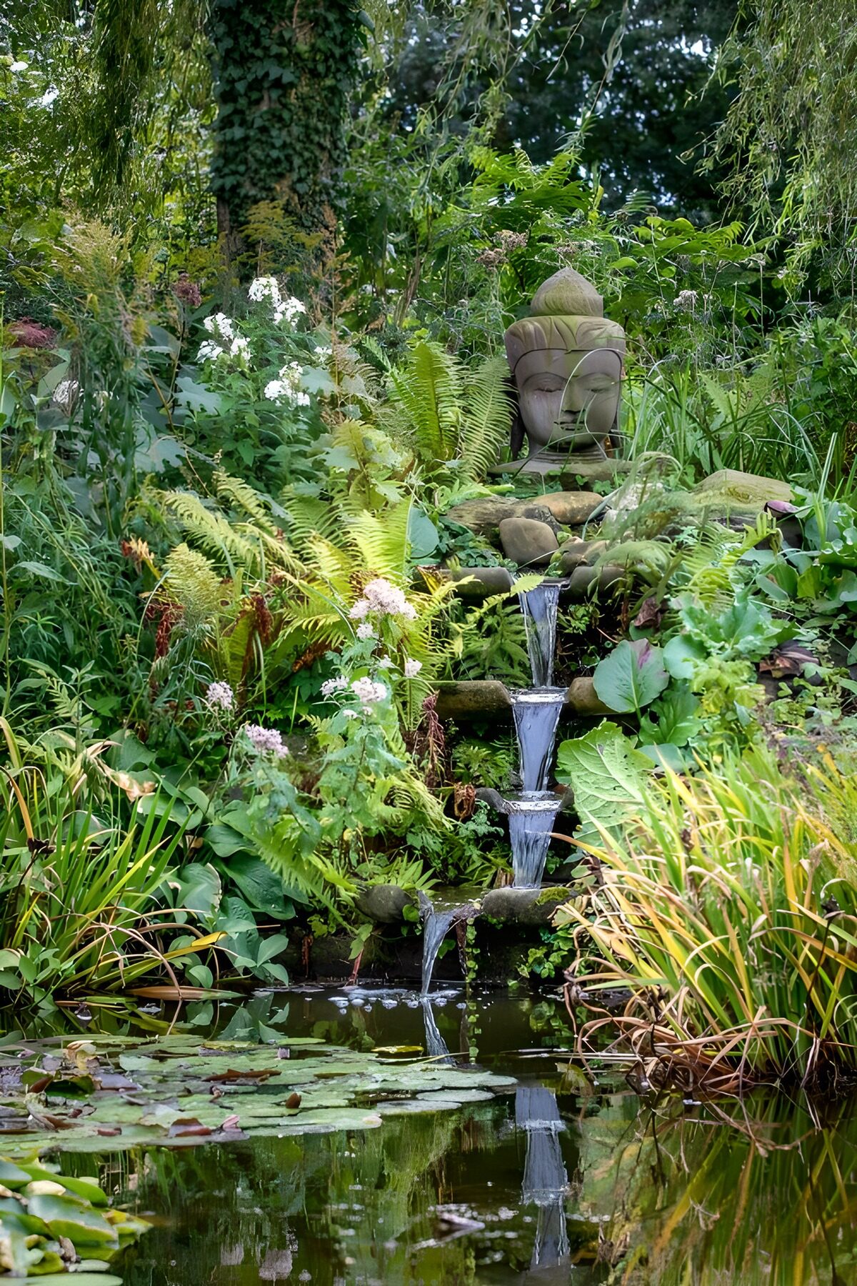TPDE85046: Wasserfall im Zen-Garten