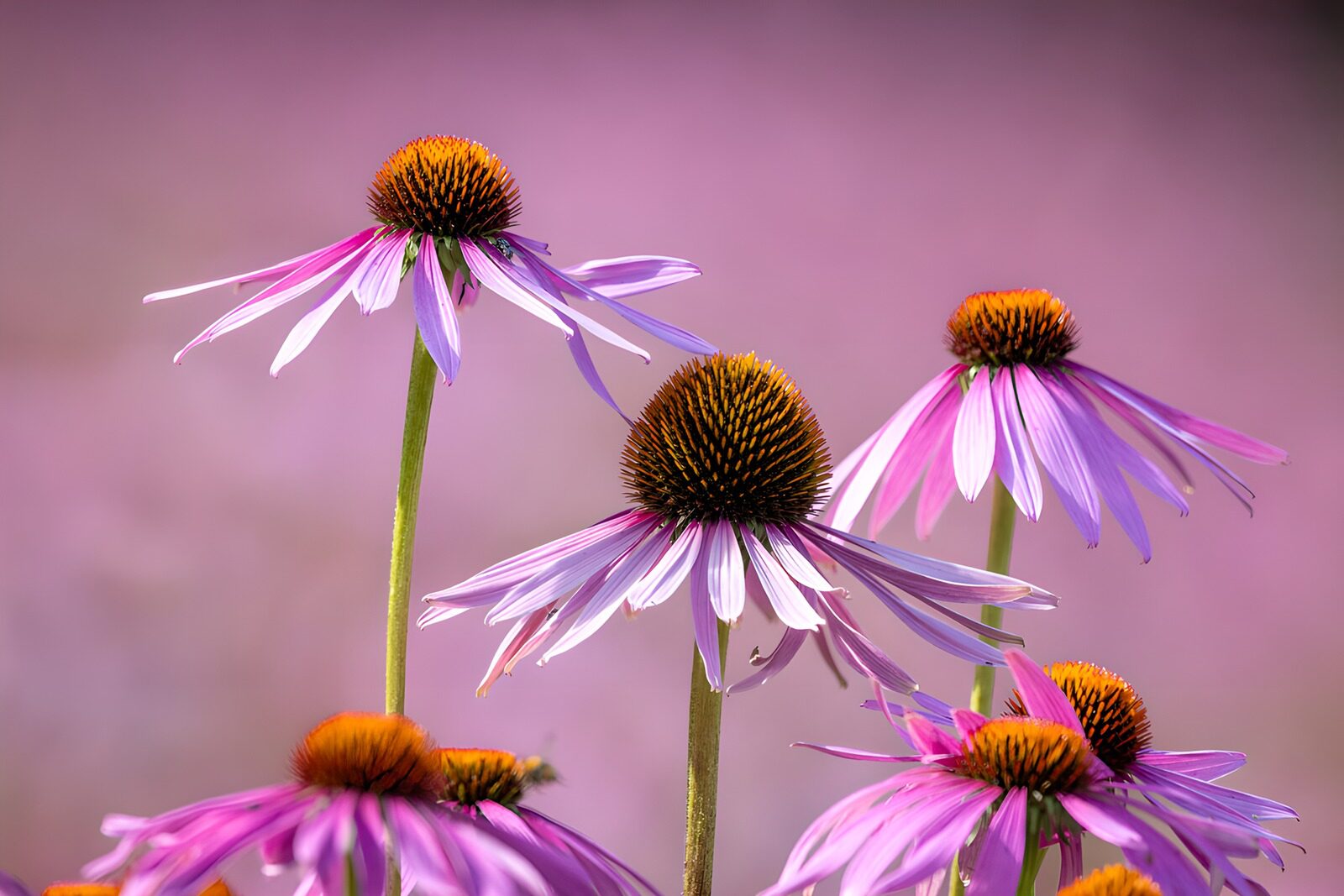 TPDE70702: Schöne Echinacea-Blüten im Sonnenlicht