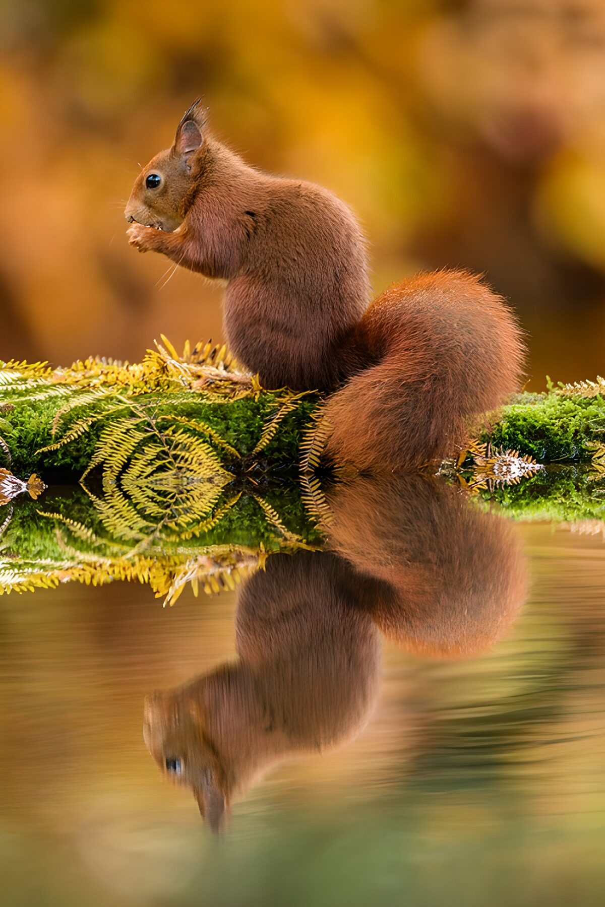 TPDE87623: Eichhörnchen am Wasser in der Natur