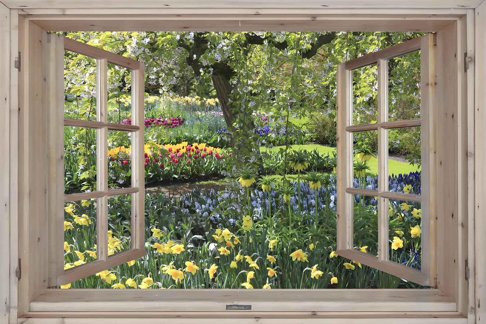 TPDE42577: Blumenpracht im Frühlingsgarten