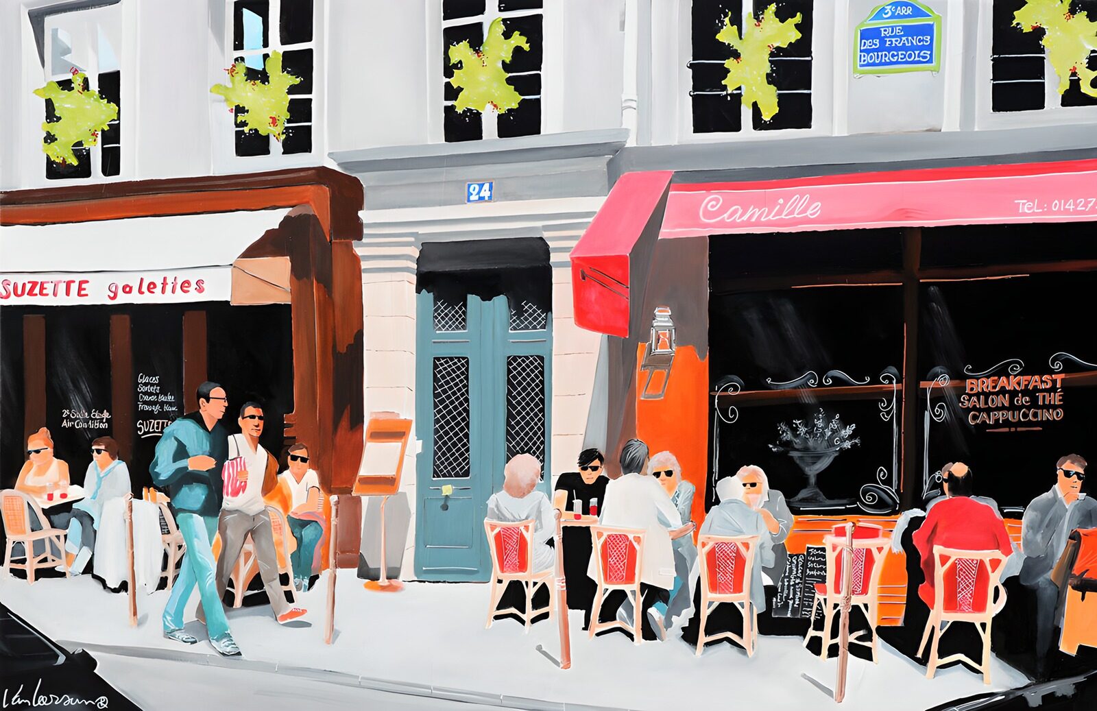 TPDE92422: Mittagessen in einem Pariser Café