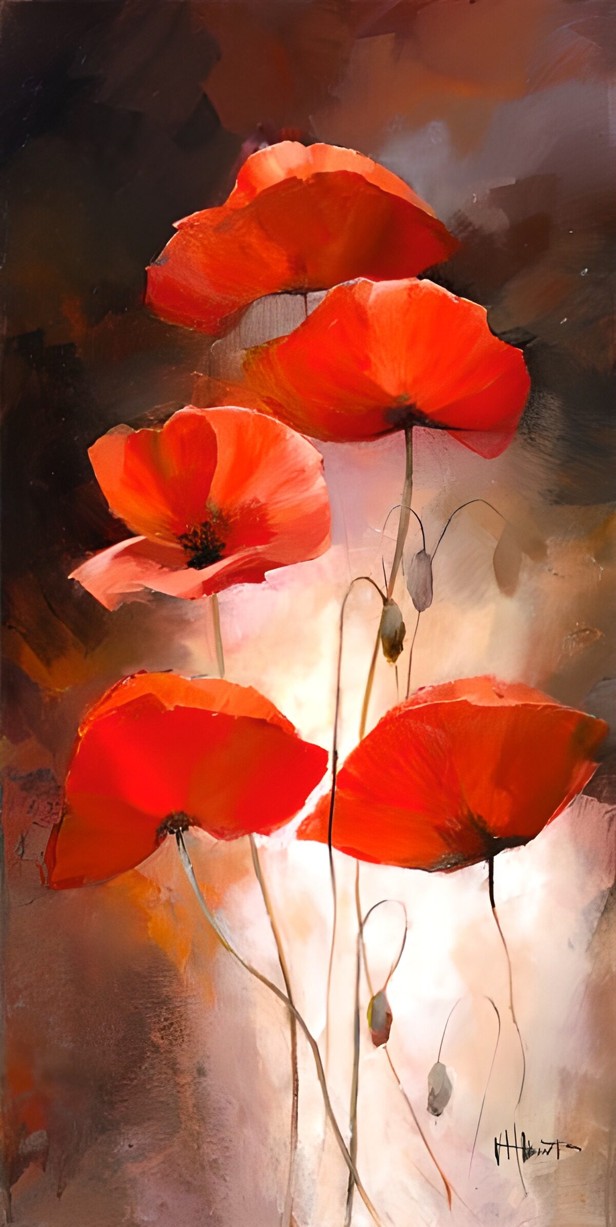 TPDE17740: Gemälde mit Klatschmohn