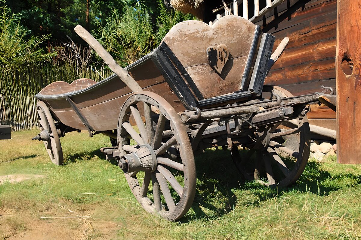 TPDE38441: alter Karre als Gartendeko