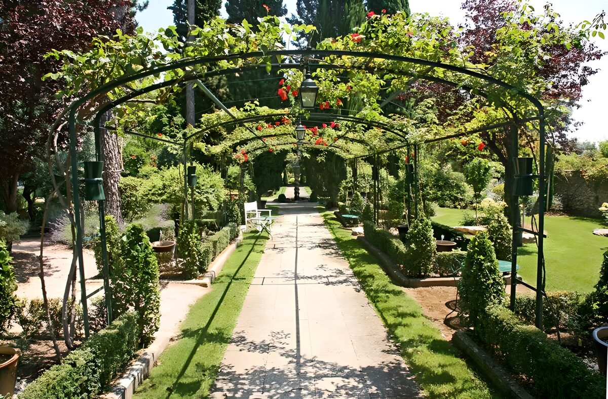 TPDE86507:  Rosen am Spalier in einem französischen Garten Version 3