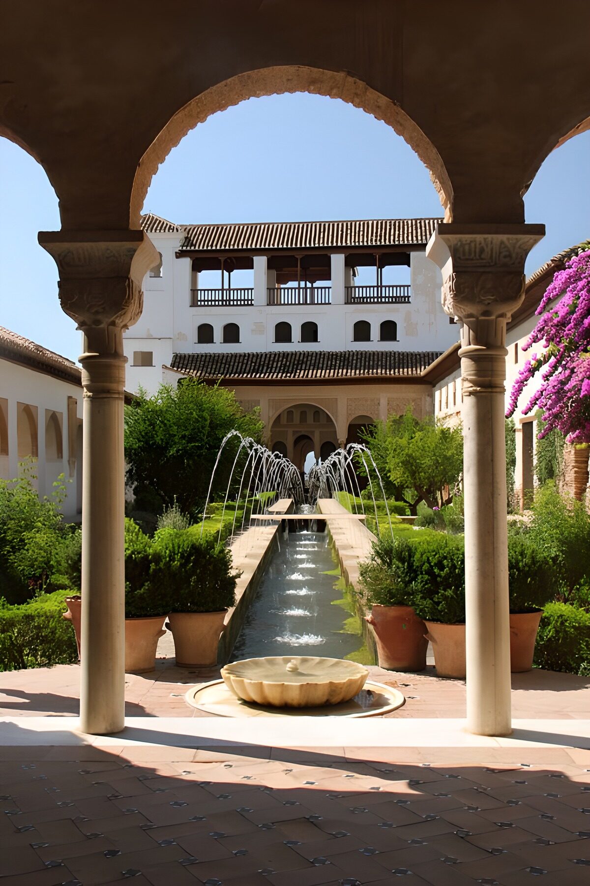 TPDE31951: Blick auf den Garten- und Teichbereich der Stadtburg Alhambra