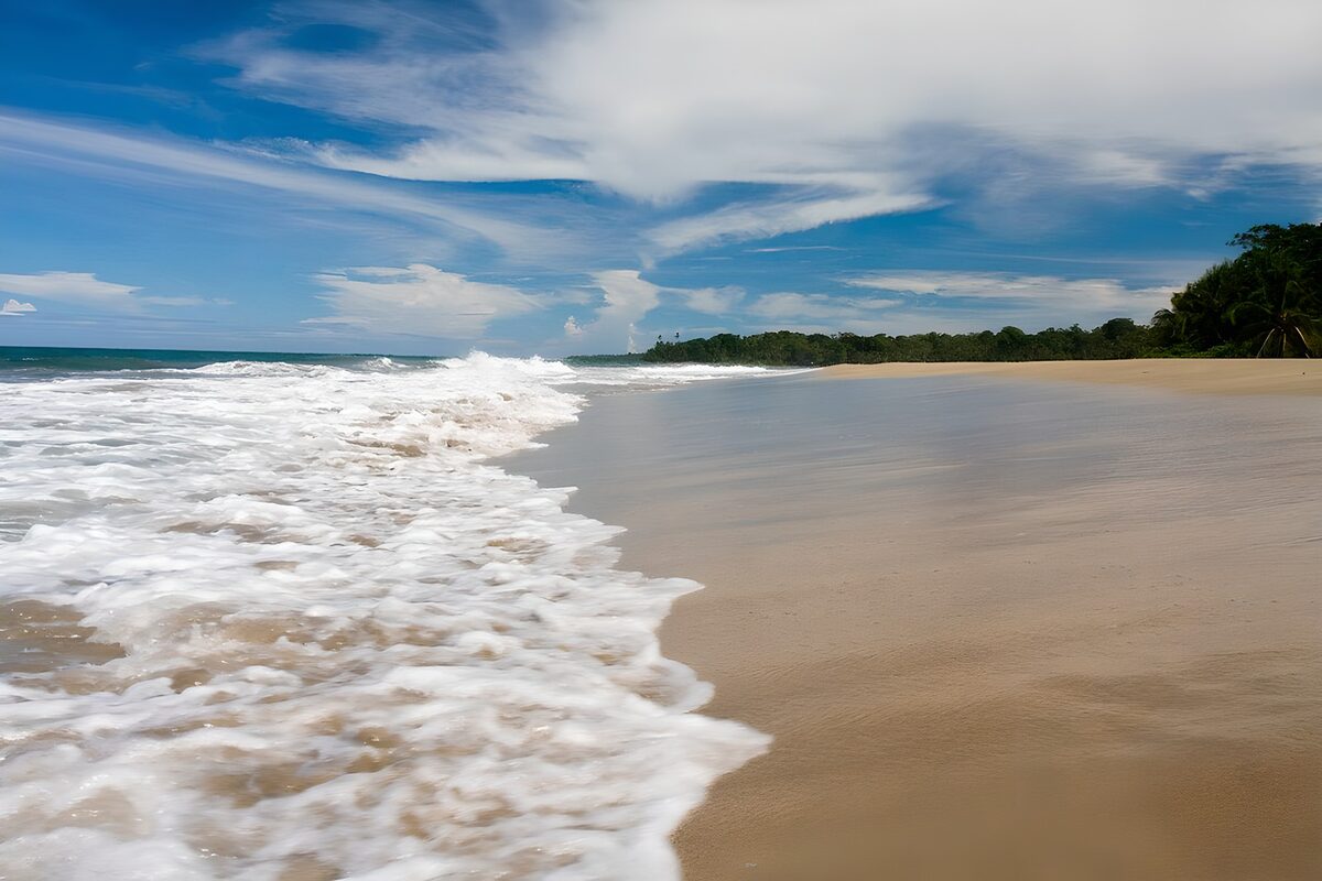 TPDE96609: Meer und Strand unter blauem Himmel