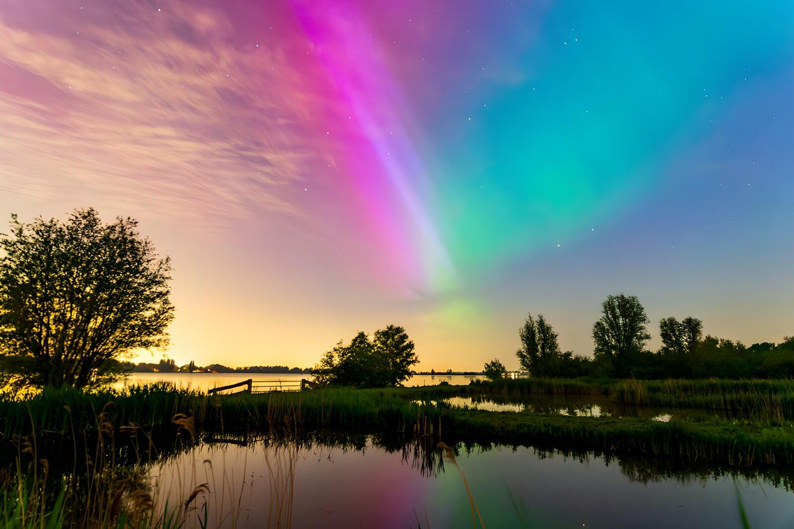 TPDE32572: Wunder der Aurora im Abendhimmel