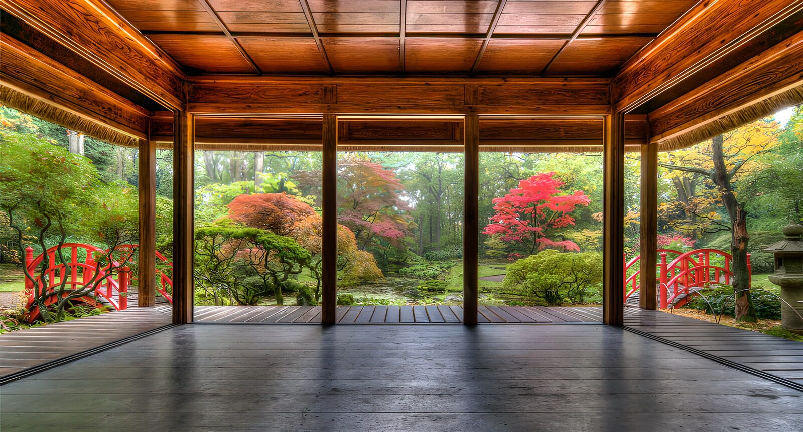TPDE84531: Aussicht auf einen japanischen Garten