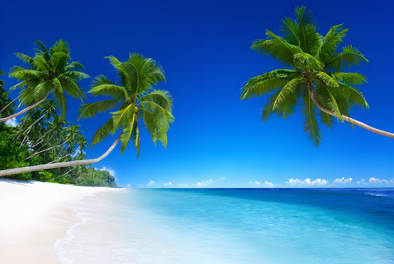 TPDE28536: Tropischer Strand mit Palmen