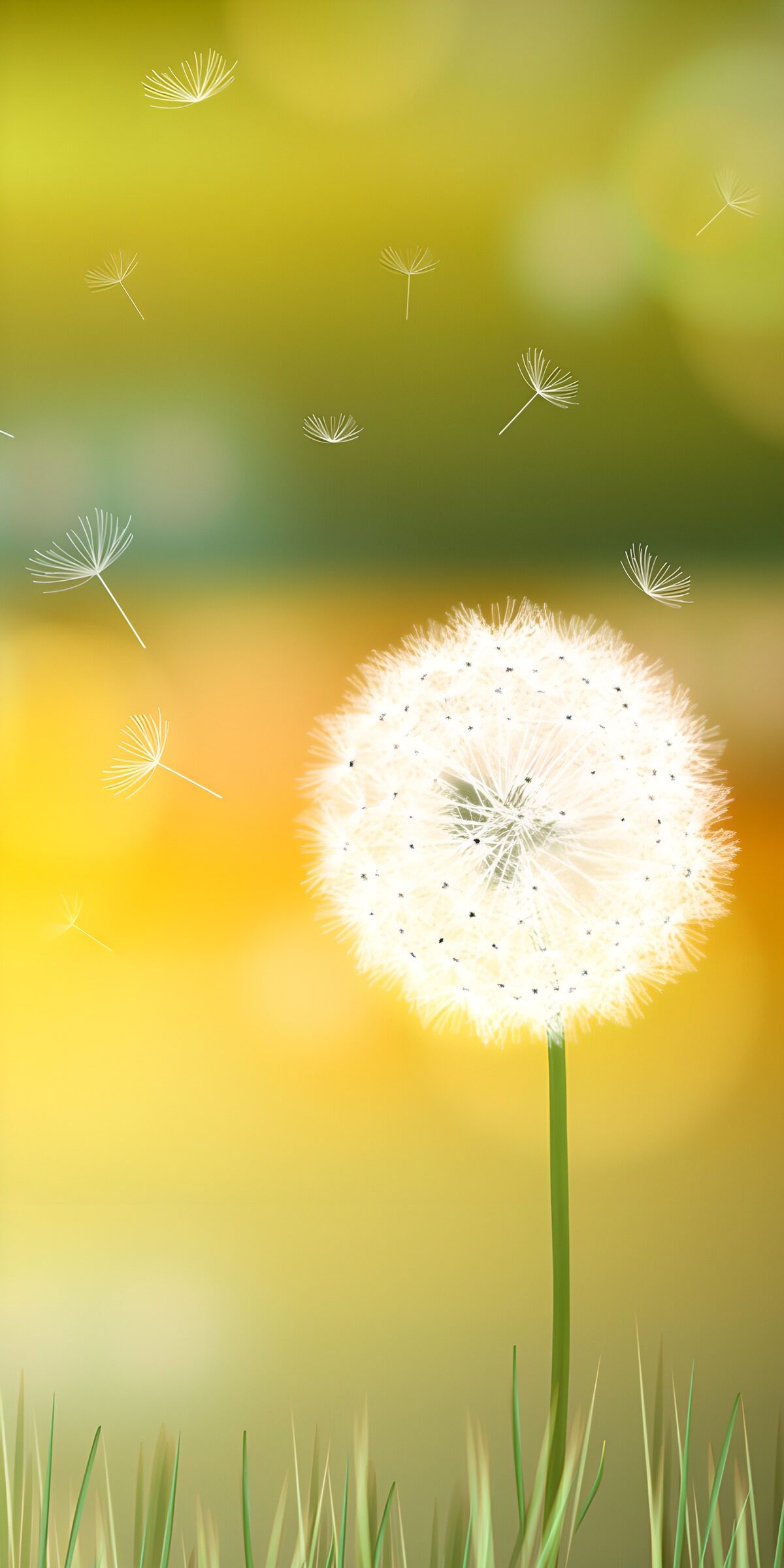 TPDE60787: Pusteblume mit fliegenden Samen
