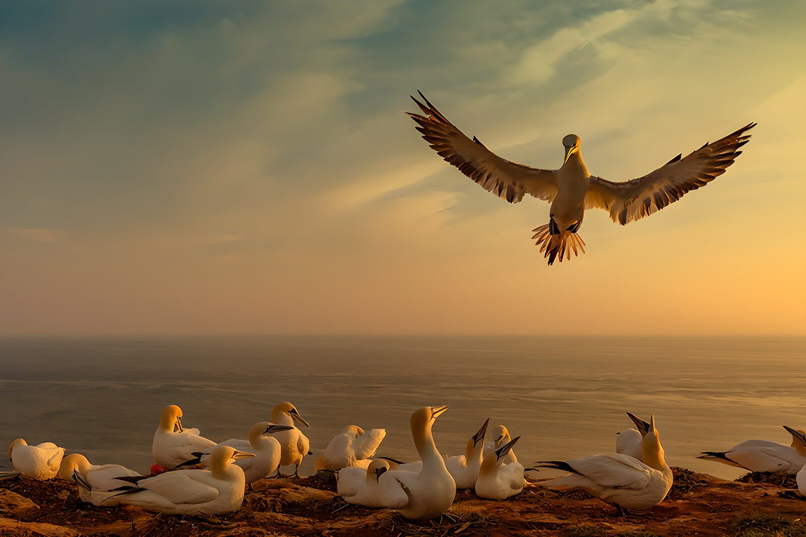 TPDE25322: Vogels in der Abenddämmerung