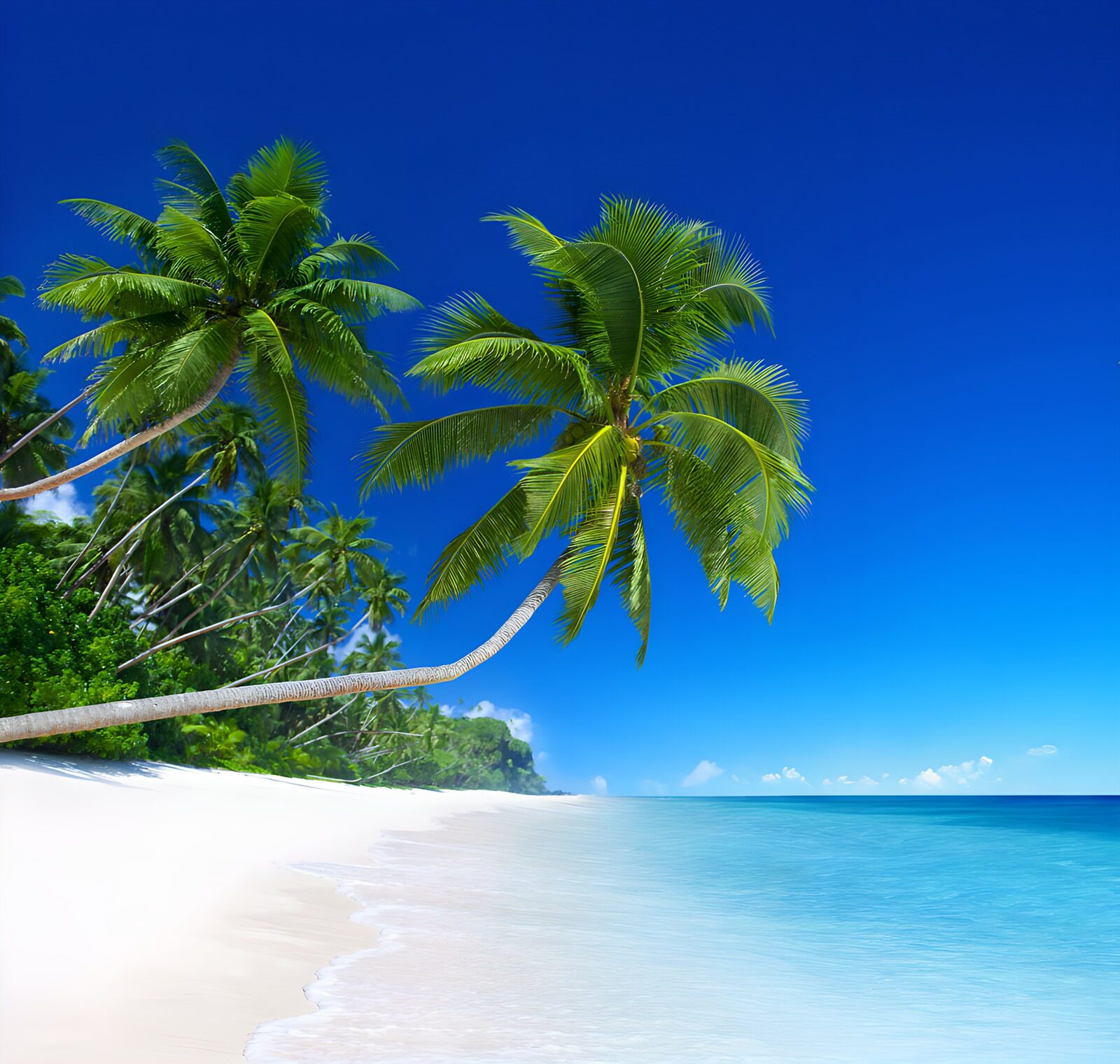 TPDE61694: Paradiesischer Strand mit Palmen