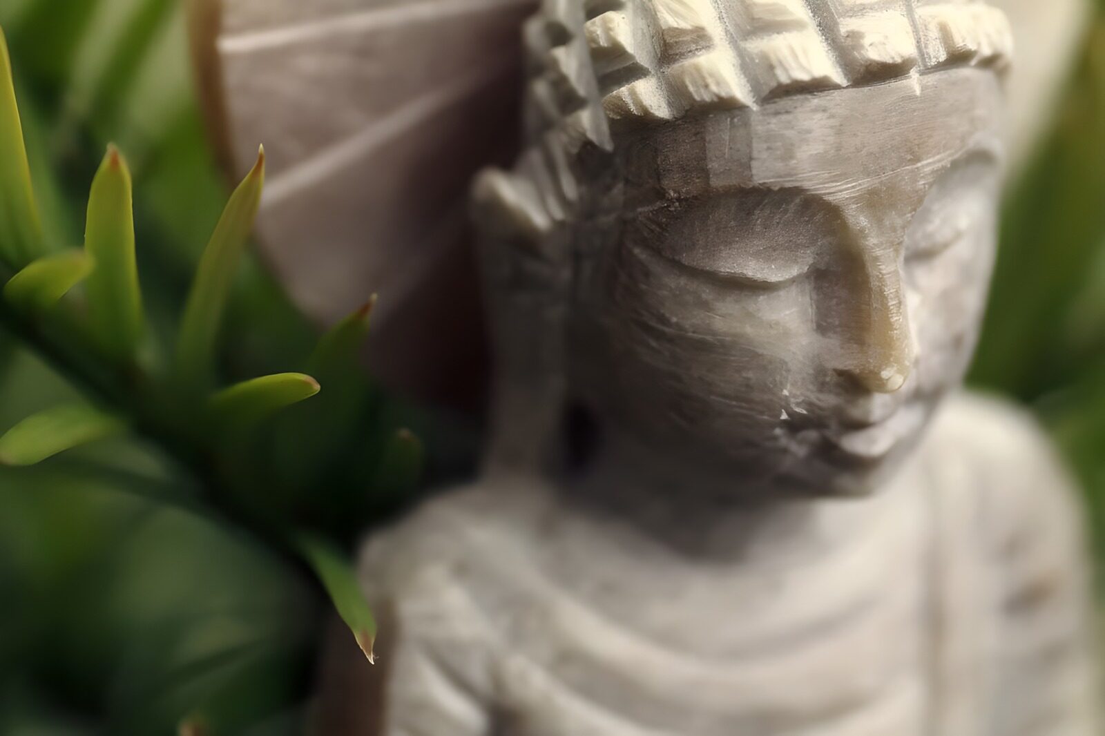 TPDE87676: Buddha-Statue vor grüner Kulisse