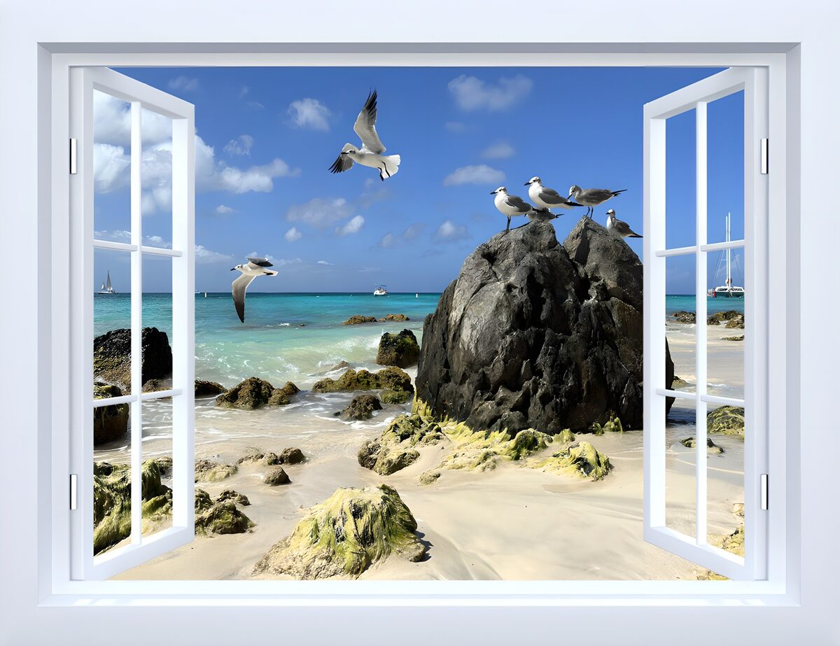 Ein Blick auf den sonnigen Strand
