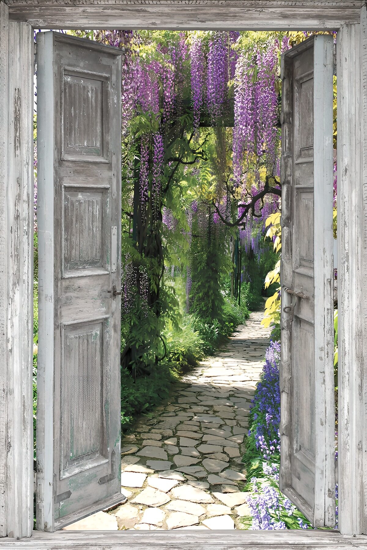 TPDE32227: Wunderschöner Gartenweg durch eine Tür