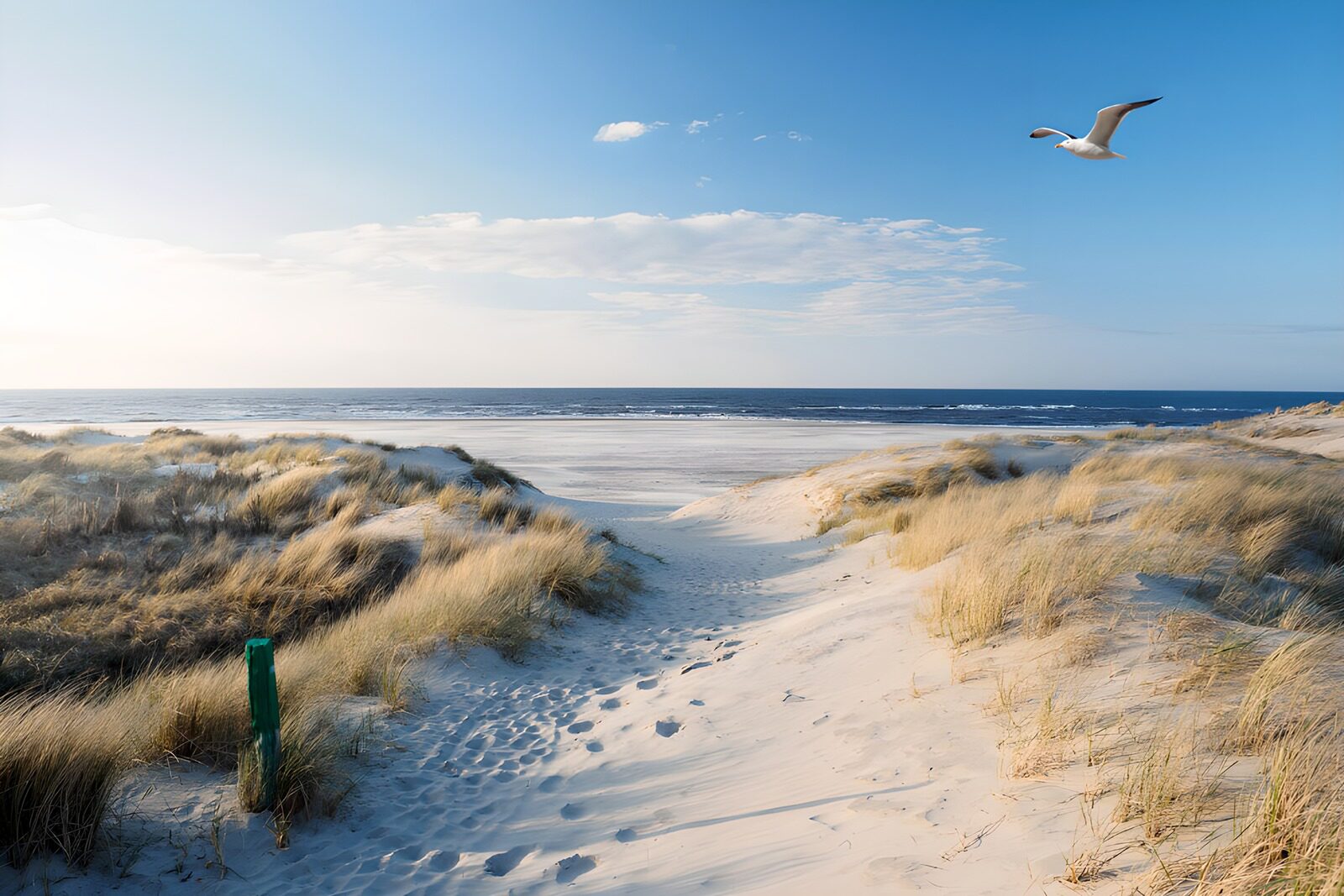 TPDE88574: Küstenlandschaft mit Möwe