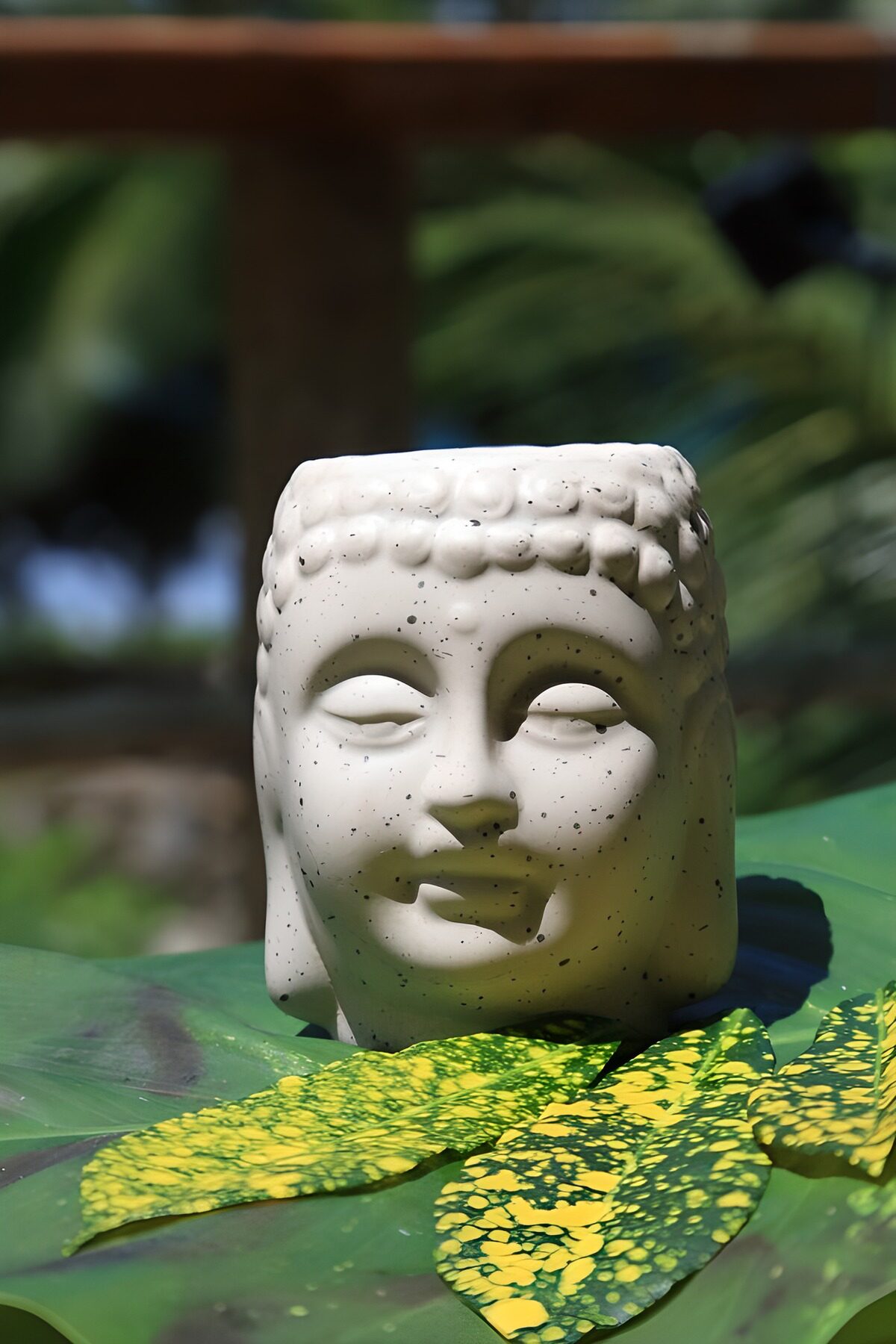TPDE41362: Buddha-Kopf als dekorativer Blumentopf