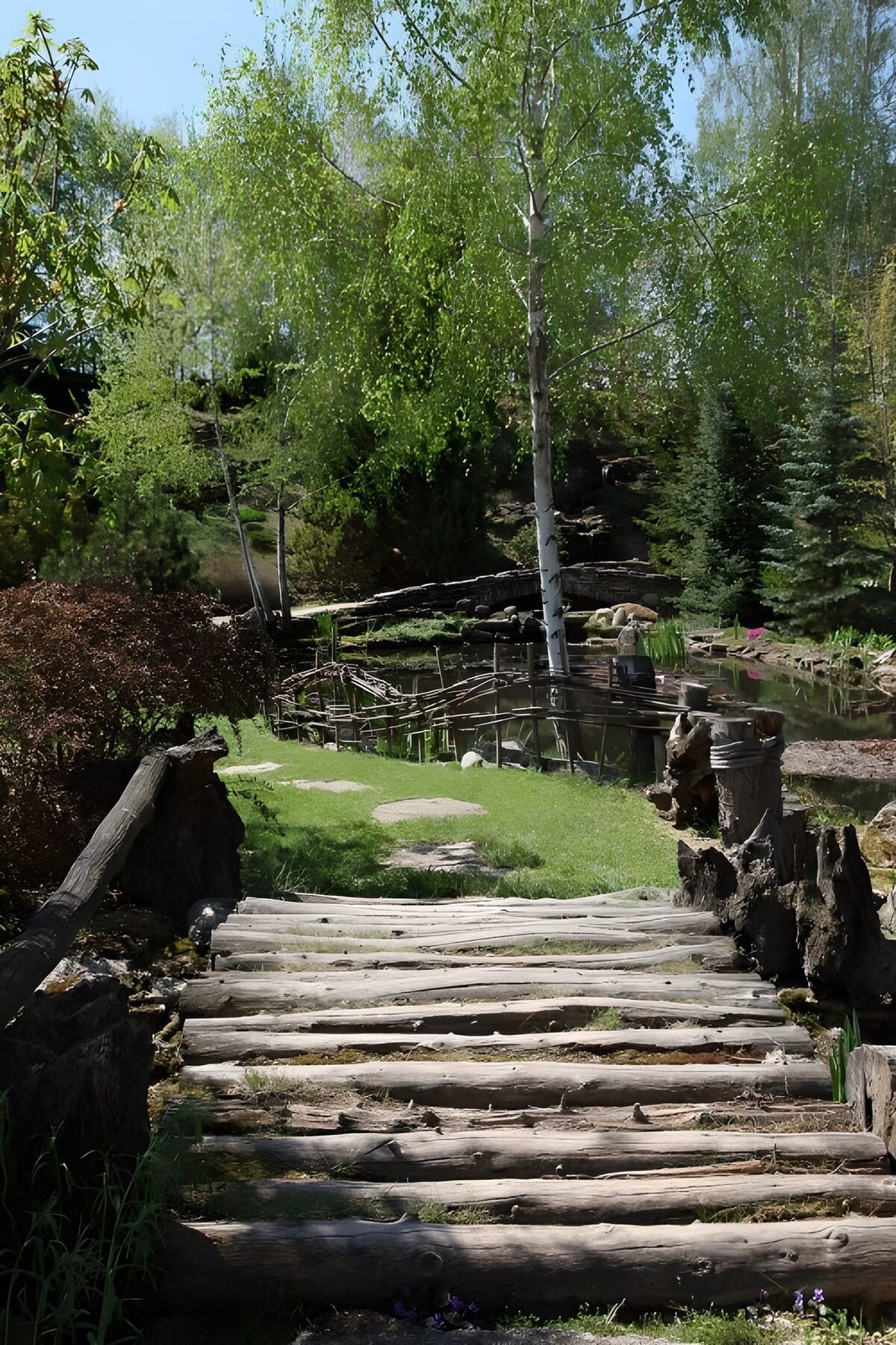 TPDE69506: Holzstämme bilden eine Brücke