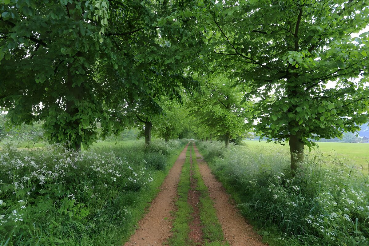 Grüner Weg durch die Natur