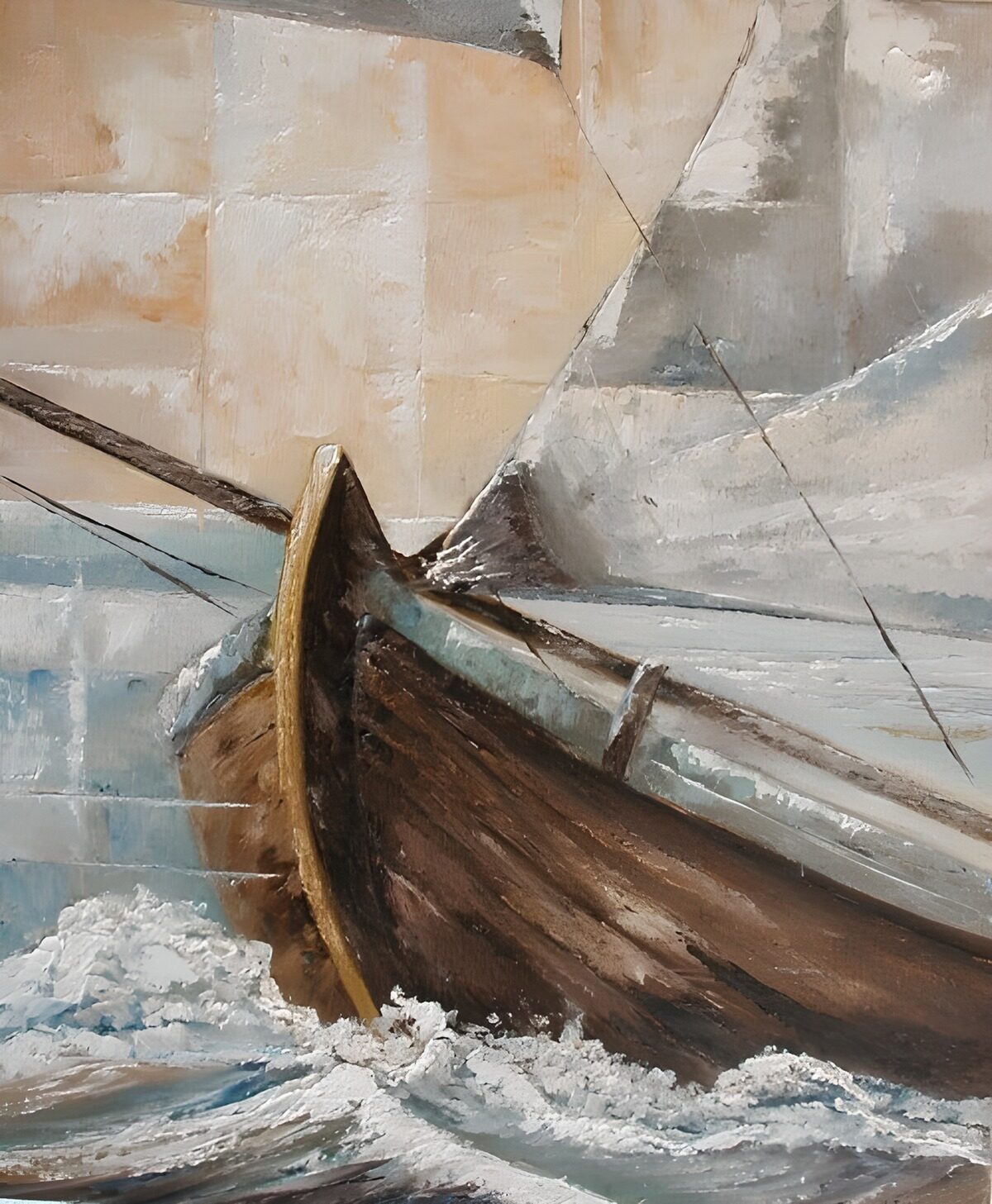 TPDE93649: Segelboot auf stürmischer See