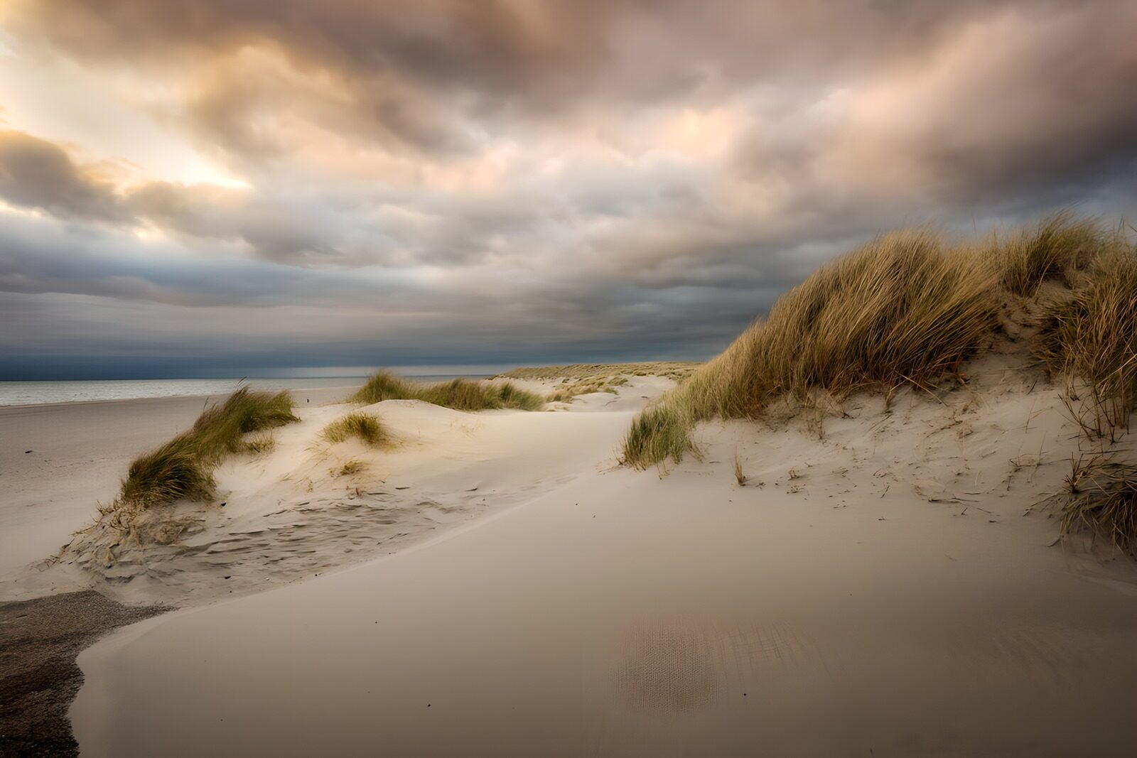 TPDE58265: Sanddünen unter dramatischem Himmel